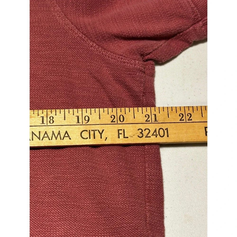 Banana Republic Mens Large Red Textured Cotton Short Sleeve Polo Shirt RN54023